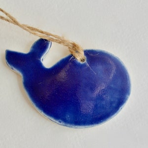 Ceramic Whale Ornament ~ Whale Ornament Baby ~  Whale Ceramic ~ Whale Art Nursery ~ Whale Decor for Nursery ~Whale Art Bathroom Decor ~ 1094