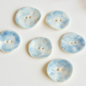 Ceramic Buttons Handmade ~ Handmade Buttons ~ Large Buttons for Coat ~ Large Buttons for Knitting ~Large Ceramic Buttons ~ Green Button~4140