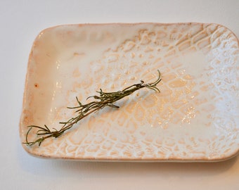 Ceramic Serving Platter ~ Small Ceramic Tray ~ Ceramic Serving Tray~ Ceramic Serving Plate ~ Handmade Serving Tray ~ Rectangle Platter