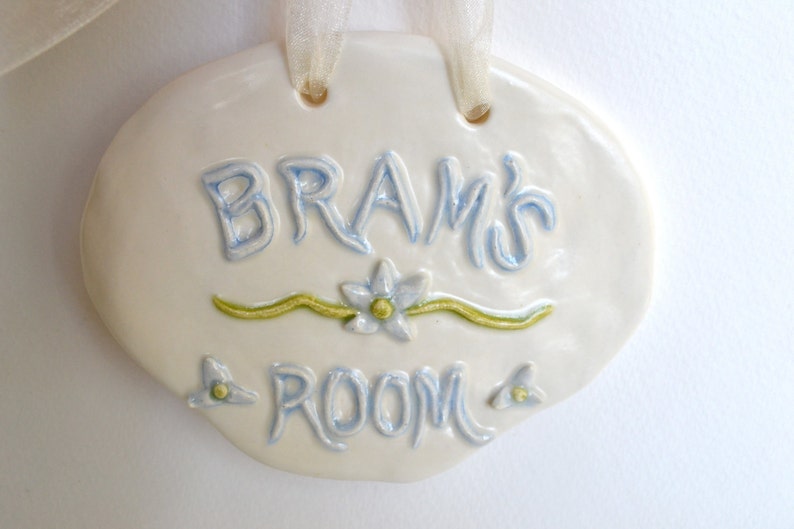 Ceramic Name Plaque Personalized Name Sign Ceramic Name Etsy