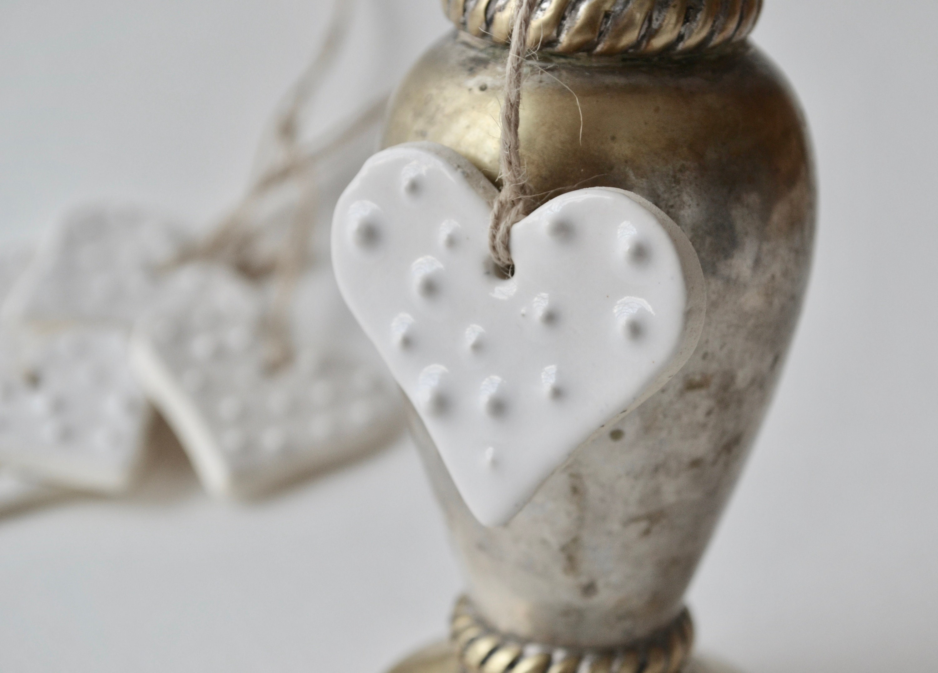 Ceramic Heart Ornament Heart Ornament Heart Ornaments Bulk Etsy UK