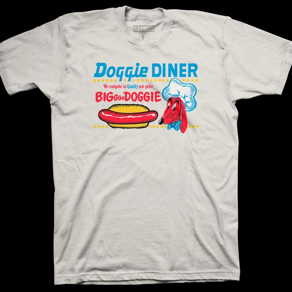 Doggie Diner Tee: Unisex Cotton Crew Neck T-Shirt