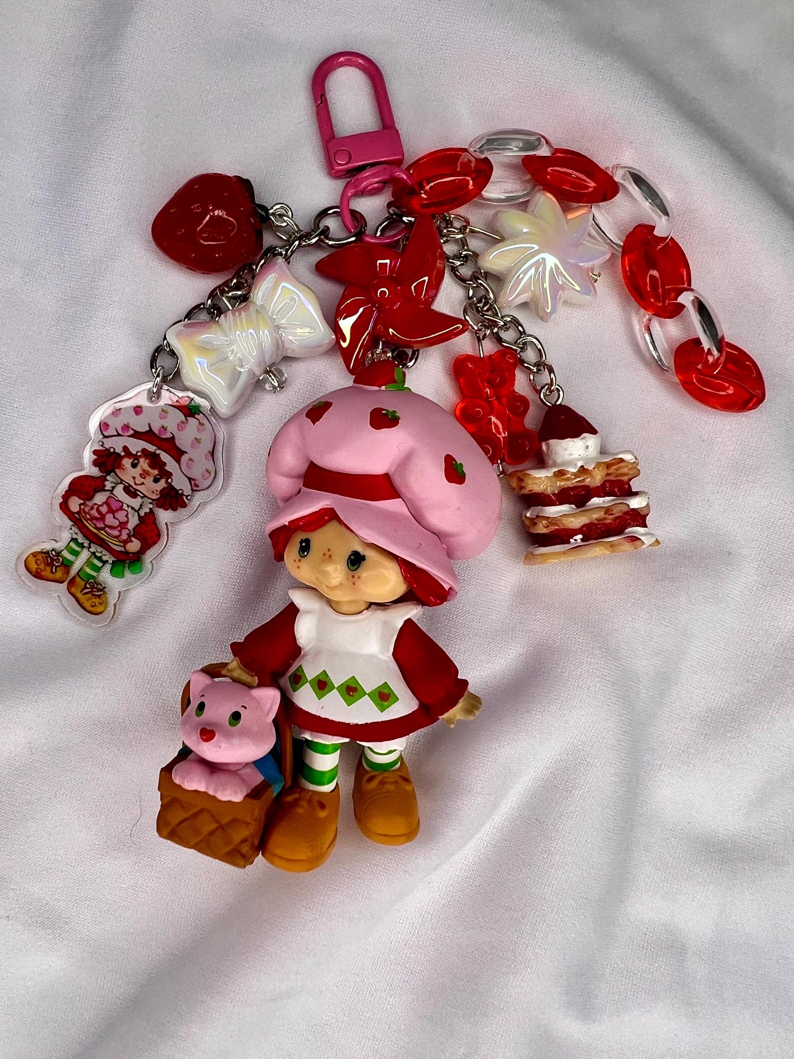 Strawberry Shortcake (V.4), Charm Keychain, Bag Charm, Keychain - Etsy
