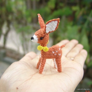 Mini fawn Crochet stuffed animal Amigurumi miniature image 2