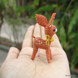 Mini fawn Crochet stuffed animal Amigurumi miniature image 4