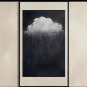 Stimmungsvolle Wolke Print: Dark Academia Wandkunst (Digitaler Download)
