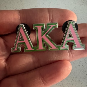 Alpha Kappa Alpha Sorority Lapel Pin: Enamel & Zinc Alloy AKA Gift
