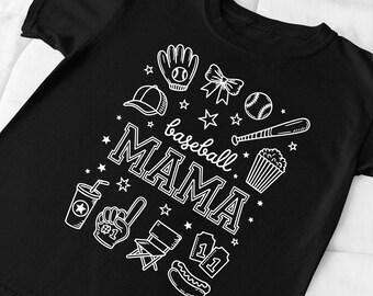 Baseball Mama PNG | Baseball Mom Shirt Design | Sports Mom Sublimation File | Game Day Clipart | Instant Download