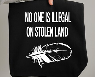 No One Is Illegal On Stolen Land PNG | Indigenous Rights | Social Justice Sublimation | Native American Advocacy | Digital Download