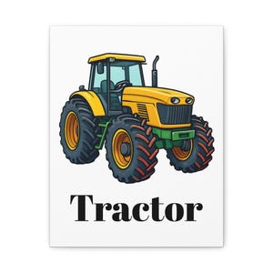 Tractor Canvas Art Print, Farmhouse Decor, Vintage Tractor Wall Art, Gift for Farmers, Rustic Home Decoration