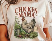 Chicken Mama Comfort Colors Shirt, Funny Chicken Lover Tee, Farmhouse Chicken Shirt, Backyard Chicken Mom Graphic Tee