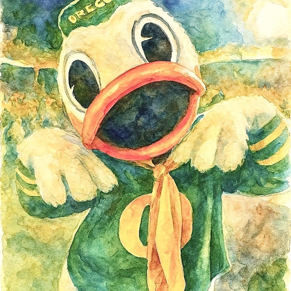 Aquarelle de canards de l'Oregon