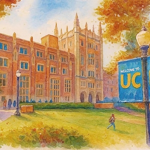 UCLA Campus Watercolor Art