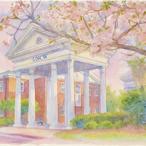 UNCW Watercolor Campus Building