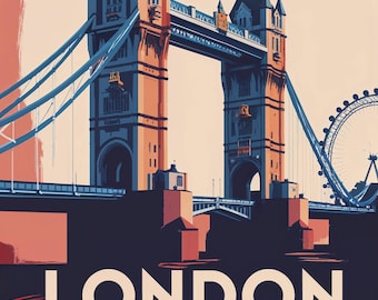 ロンドンのミニマリスト旅行ポスター | すぐに印刷可能