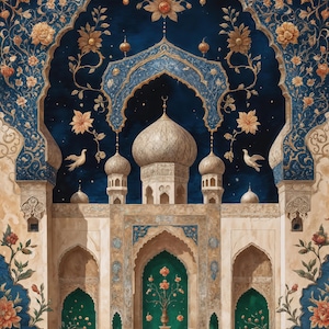 Highly detailed, Persian print inspired by Islamic architecture | Digital Printable