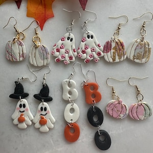 Oorbellen in Halloween- en herfststijl