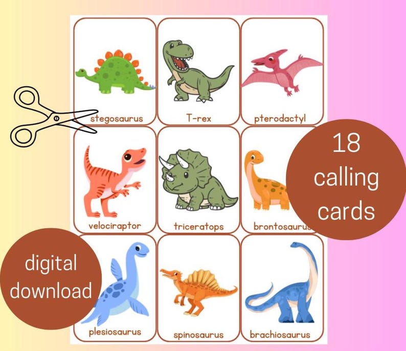 Dinosaur Bingo Game | Prek, TK, Kindergarten Introductory Game (digital ...