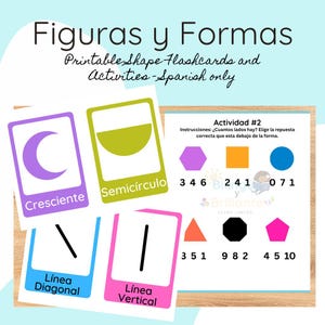 Shapes and Forms Flashcards + Activities | Tarjetas de Formas y Figuras + Actividades - Sólo en español