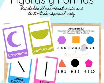 Spanish Shapes Flashcards & Activities | Printable Learning (PDF)