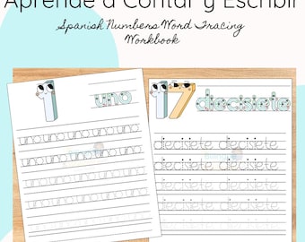 Aprende a contar y trazar | Learn to count and trace number words