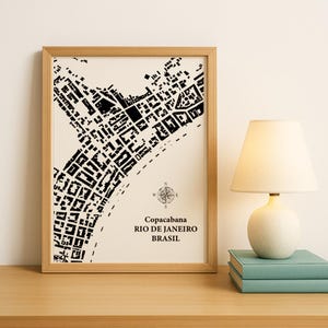 Rio de Janeiro Map Print - Digital Download, City Print, City Map, Map Print, Map Print Poster, Gift Map, Home Decor, Office Decor, Map #003