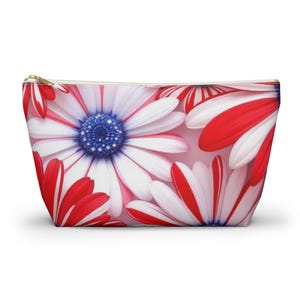 Bolsa de accesorios con margaritas, neceser de maquillaje, organizador de viaje, regalo para ella, bonito almacenamiento, decoración primaveral