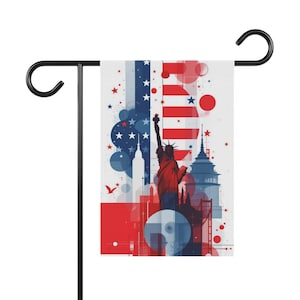 Patriotic Garden Banner, Garden Decor, Home and Garden Flag, Fourth of July Decoration, Americana Garden Flag, Outdoor Decoration