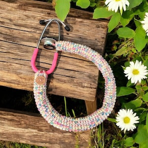 Stethoscope Cover, Handmade with Love, Bloomopolis soft yarn stethoscope covers