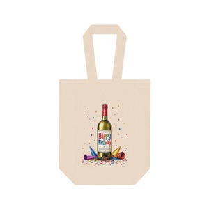 Alles Gute zum Geburtstag Wein Einkaufstasche für Feiern | Doppelflaschenträger | Perfektes Geschenk für Geburtstagsfeiern und besondere Anlässe