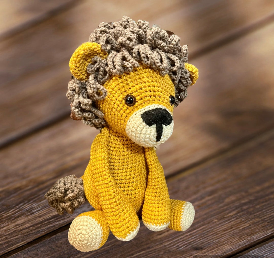Crochet Lion Stuffed Animal Lion Plushie Amigurumi Handmade Etsy