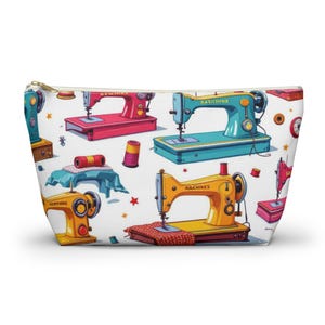 Sewing Machine Accessory Pouch, Colorful Sewing Machine Makeup Bag, Craft Organizer, Gift for Sewing Lovers, Relatable Sewist Essentials