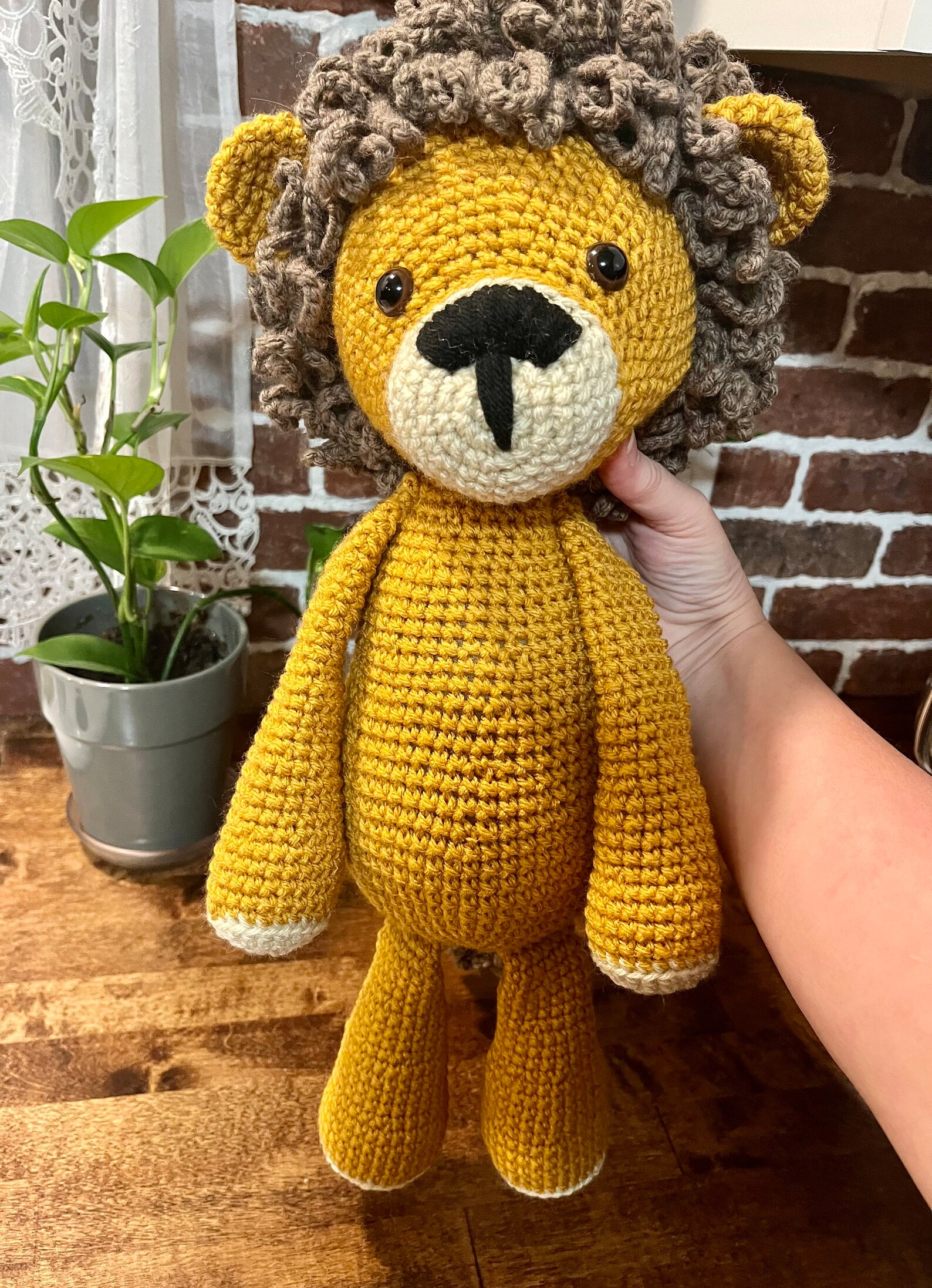 Crochet Lion Stuffed Animal Lion Plushie Amigurumi Handmade Crochet