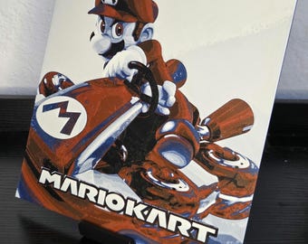 Mario Kart 3D Printed Artwork, Four Color Hueforge (8"x8")