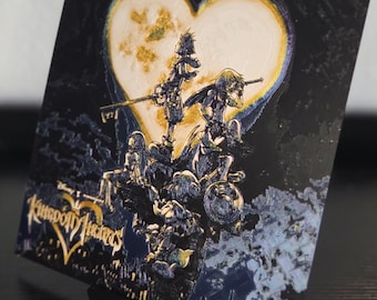 Kingdom Hearts 3D Printed Artwork, Four Color Hueforge (8"x8")