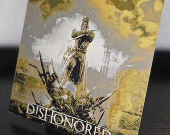 Dishonored Hueforge 3D Print, Four-Color Artwork (8"x8")