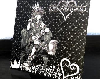 Kingdom Hearts Sora 3D Printed Artwork, Four Color Hueforge (8"x8")