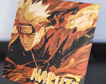 Naruto 3D Printed Artwork, Four Color Hueforge (8"x8")