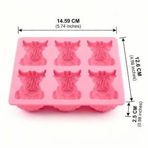 Highland Cow 6 Cavity Silicone Mold