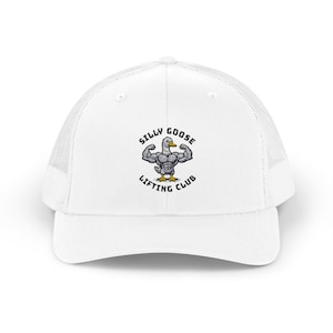 Silly Goose Lifting Club Snapback Trucker Cap, Gym Hat, Workout Gear, Fitness Gift, Cool Cap, Funny Gift
