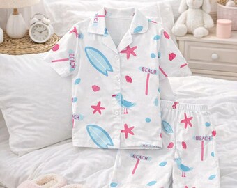 Christmas beach Matching theme kids Pjs