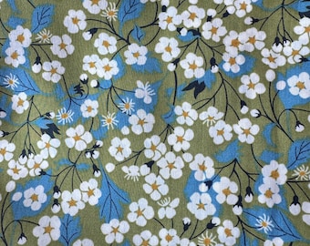 Chelsea Flower in Green, Liberty of London Tana Lawn, 1/2 yard