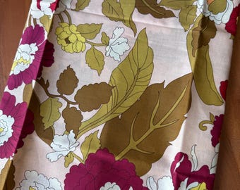 Hot Couturier Collection by Robert Kaufman, Screen Print D: #8048 in Pink and Olive, 1/2 Yard, Cotton Lawn, OOP
