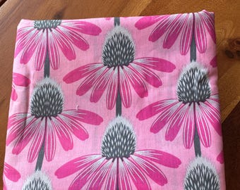 Echinacea in Pink, Pretty Potent Collection by Anna Maria Horner for Free Spirit Fabrics, 1/2 Yard, Cotton Voile, OOP