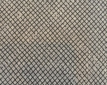 Cotton/Linen Blend, Check It In, Graphite from Euclid Collection by Carolyn Friedlander for Robert Kaufman Fabrics 1/2 yd OOP