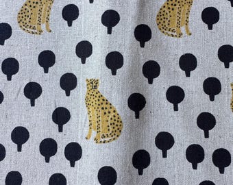 Cheetahs, Around Town Collection by Sarah Golden for Andover Fabrics, 1/2 yd, Canvas, OOP