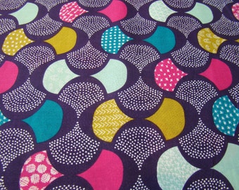 Scalloped Edge, Koi Collection by Rashida Coleman Hale for Cloud 9 Fabrics 1/2 yd, Organic Cotton Voile OOP