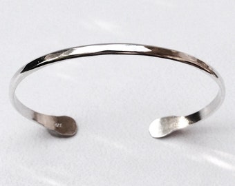 Sterling Silver Bracelet Hand Hammered Small Size