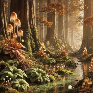 Mystic Forest – Enchanted Woodland Decoupage Paper, Rice Paper (Mulberry), A0–A3