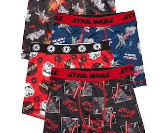 Star Wars Boys Boxer Brief Underwear, 4-Pack, Many Sizes, NWT Darth Vader Yoda